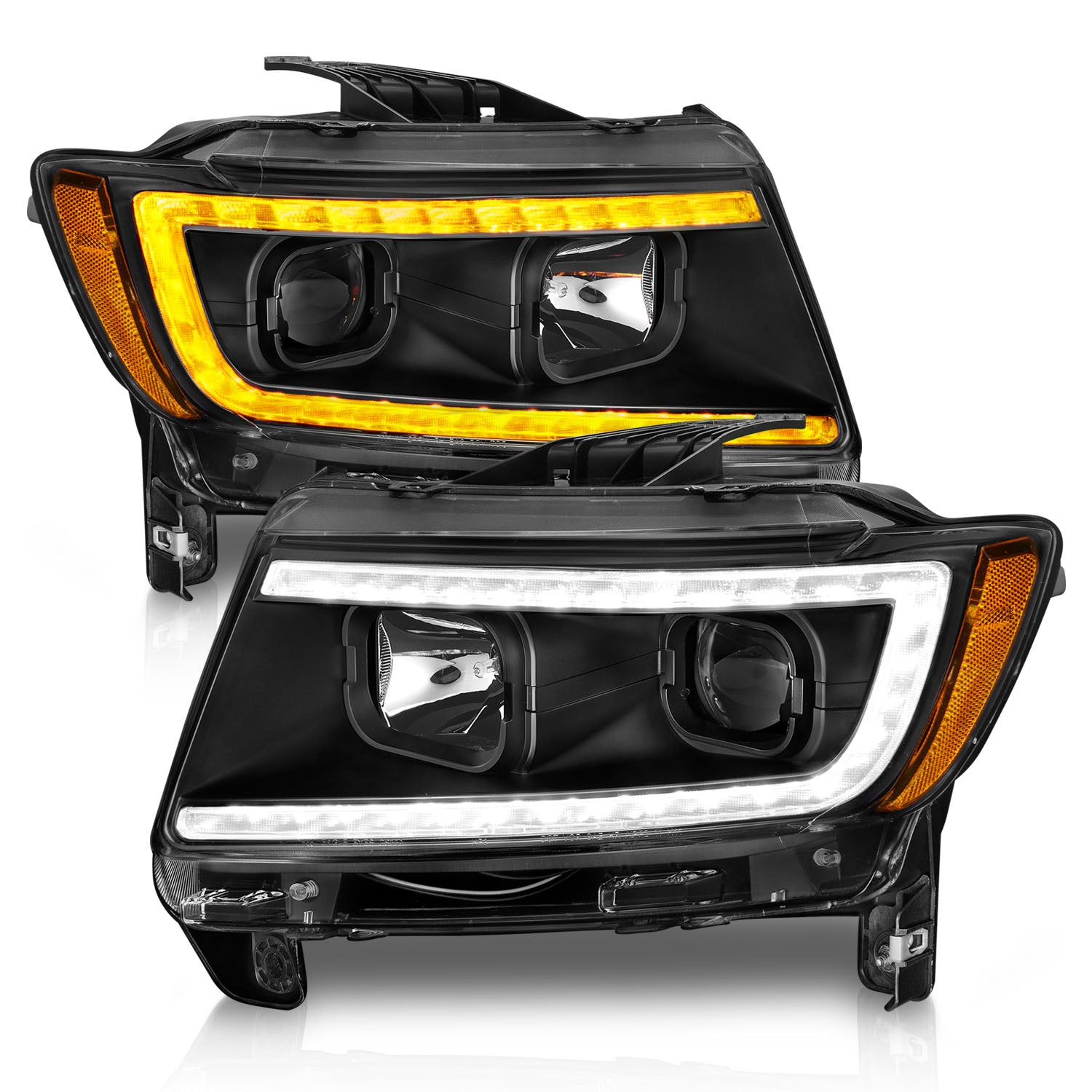 JEEP GRAND CHEROKEE 11-13 PROJECTOR SWITCHBACK PLANK STYLE HEADLIGHTS