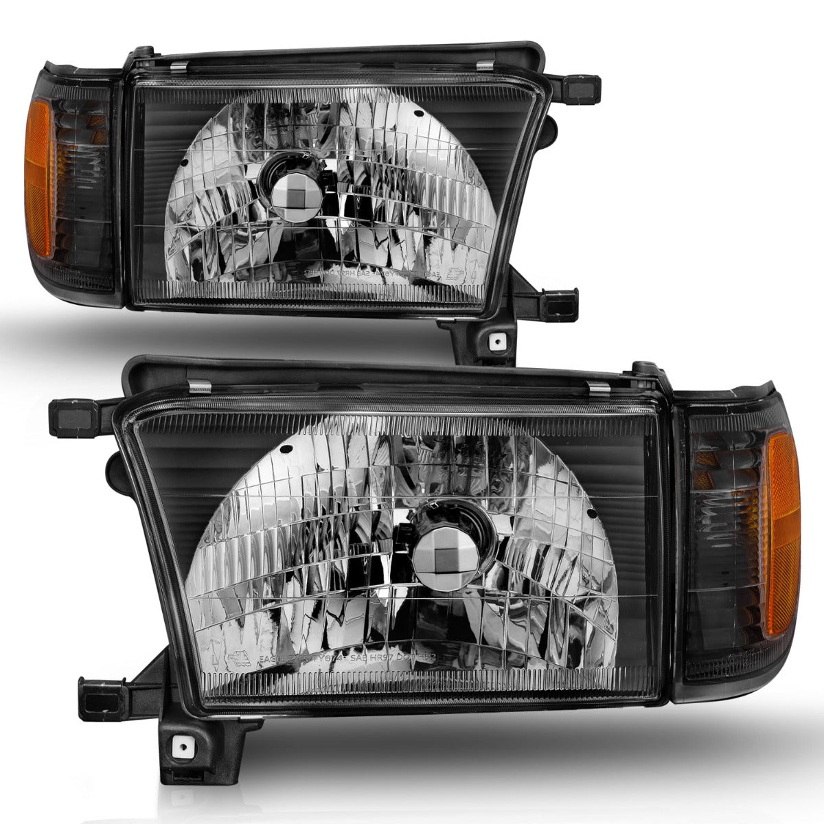 96-98 Toyota 4Runner Black Headlights Corners + LED Tail Lights Combo