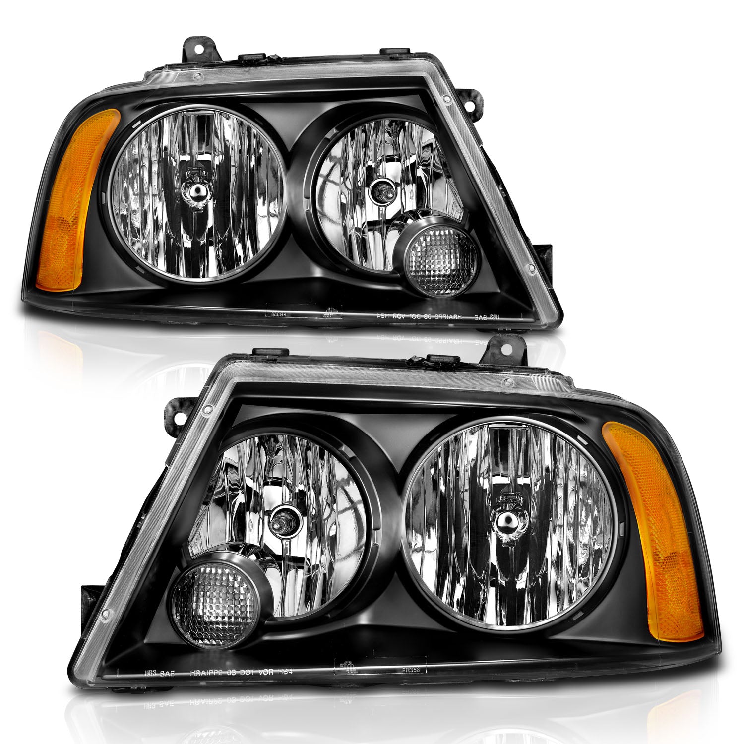 LINCOLN NAVIGATOR 03-06 CRYSTAL HEADLIGHTS BLACK LINCOLN NAVIGATOR 03-06 CRYSTAL HEADLIGHTS BLACK