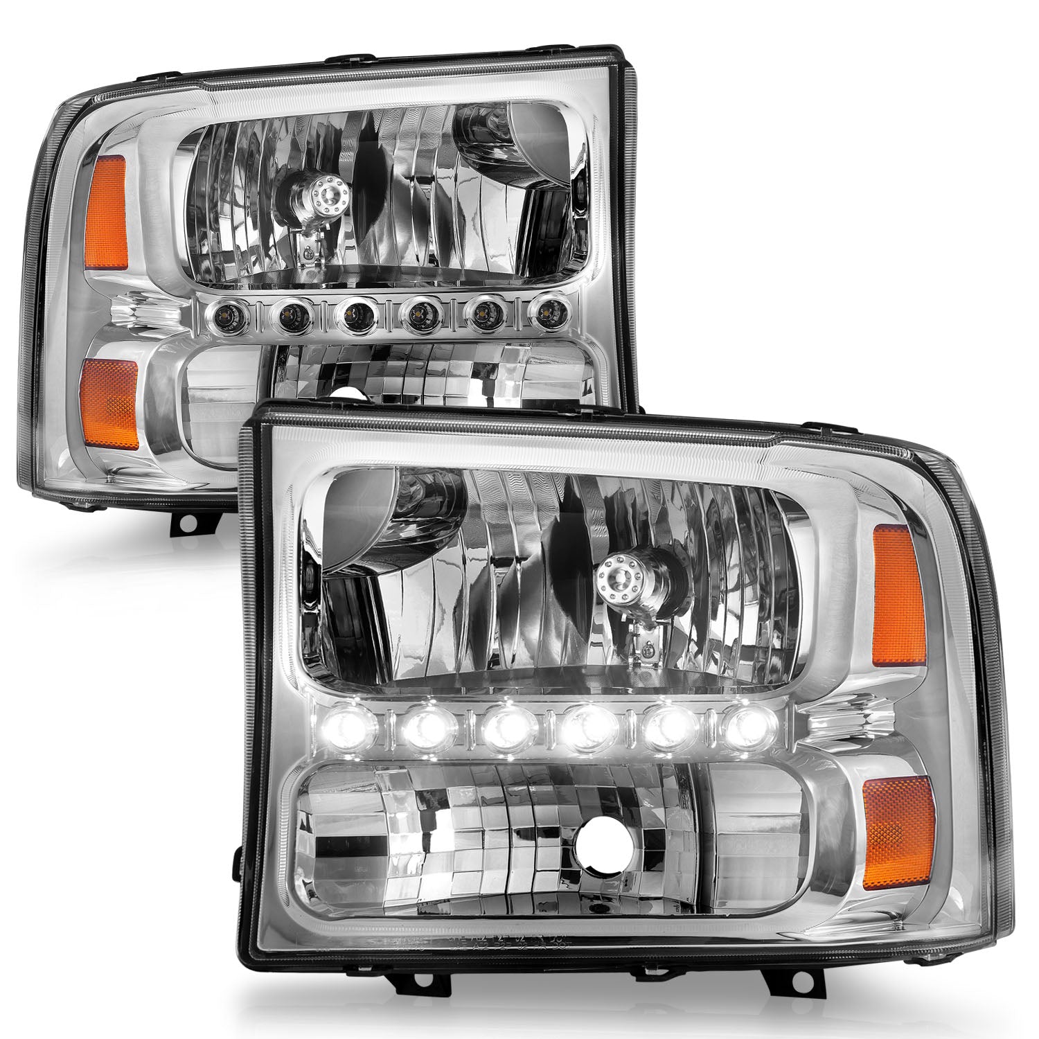 【LUCKY】 FORD EXCURSION 00-04 / SUPERDUTY 99-04 CRYSTAL HEADLIGHTS
