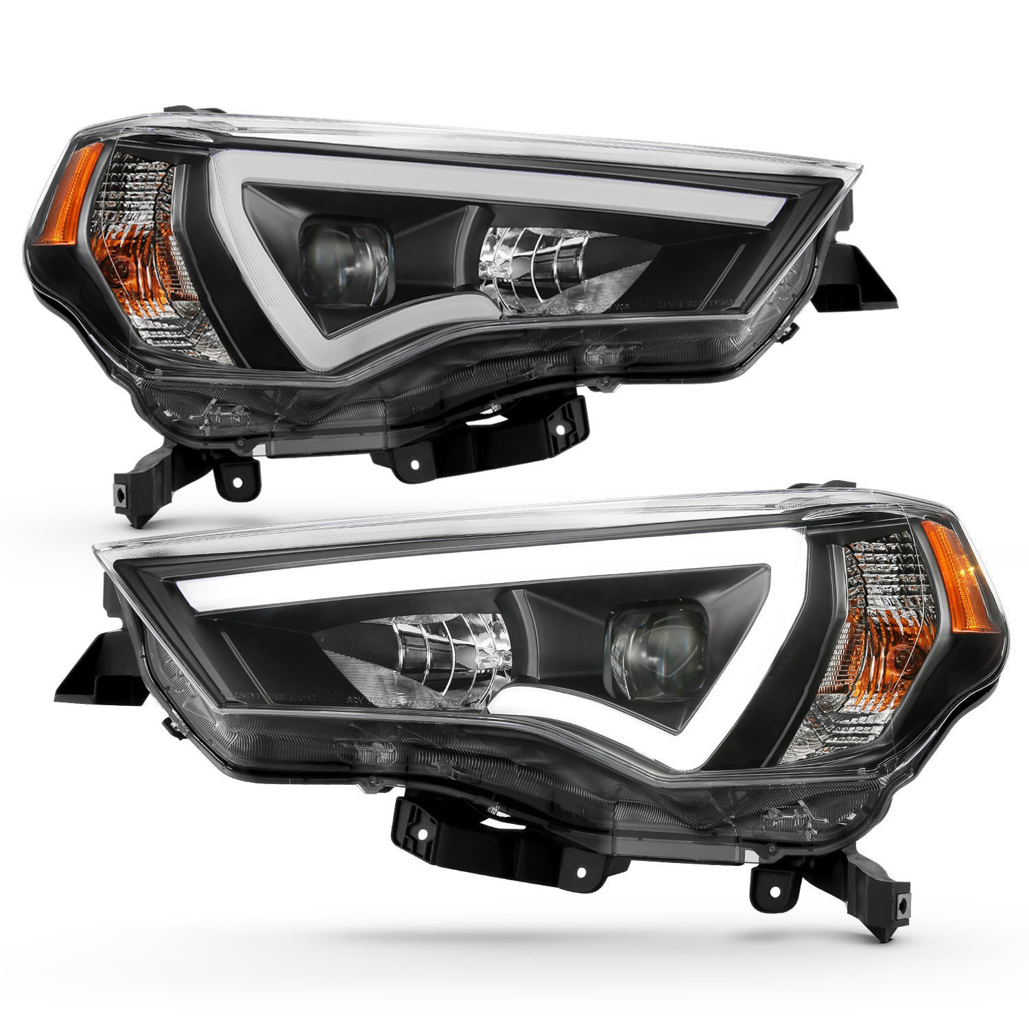 TOYOTA 4RUNNER 14-21 PROJECTOR PLANK STYLE HEADLIGHTS BLACK (HALOGEN M