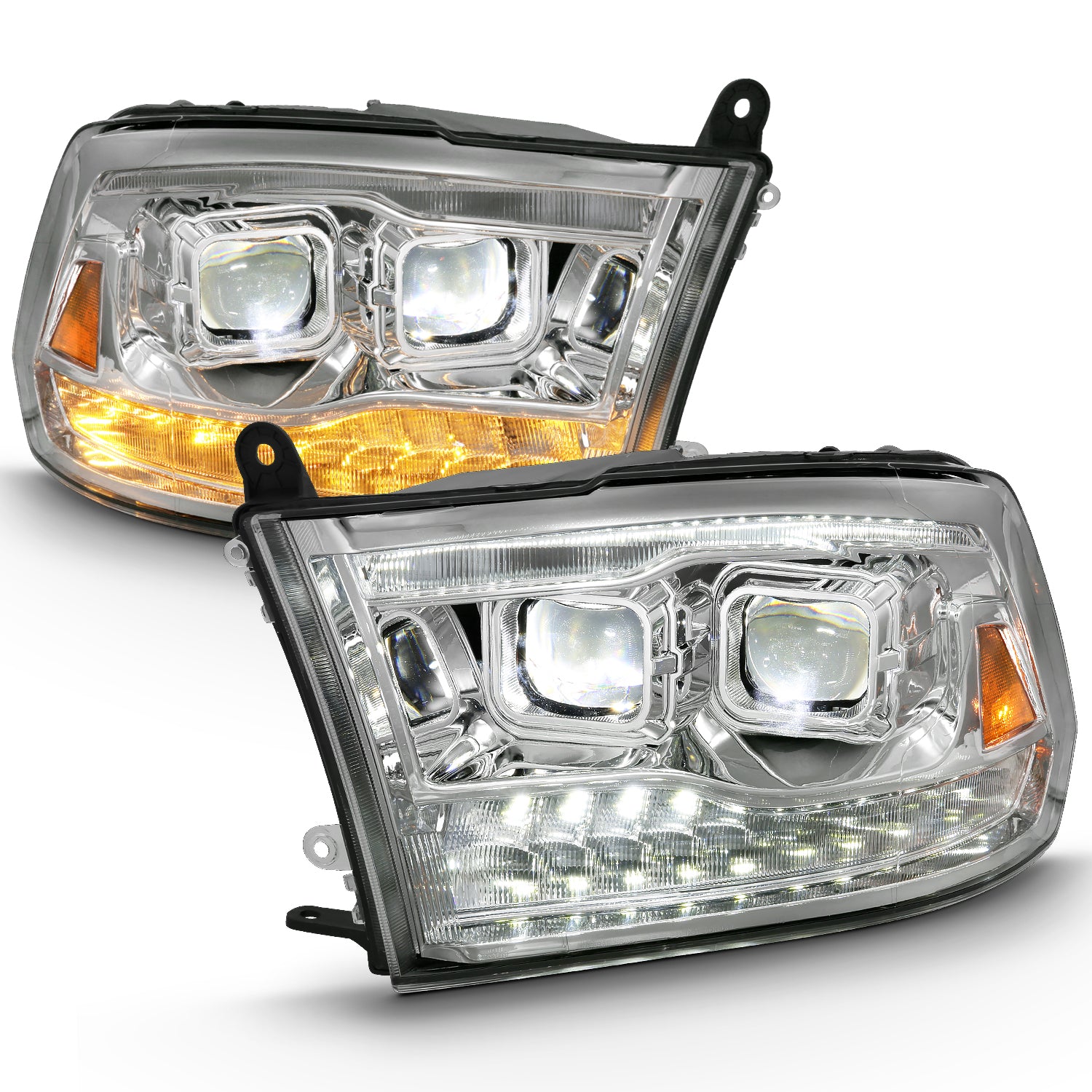Pare-chocs Arrière Chrome Dodge RAM 1500/2500/3500 2009-2021 - Avec Parksensoren - Neuf