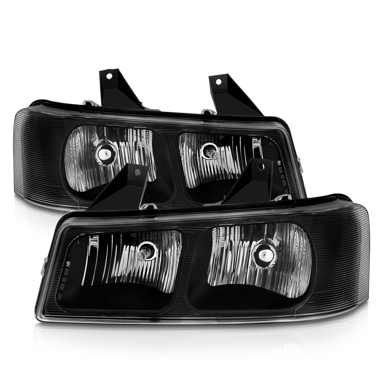 Chevy Express/ GMC Savana 03-17 Crystal Headlights Black 111474, image size:1500x1500
