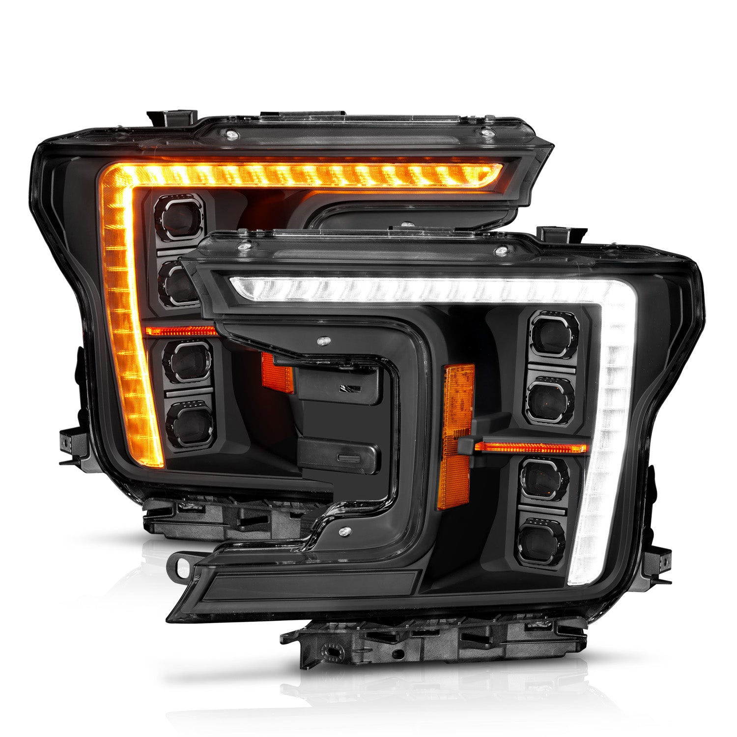 FORD F-150 18-20 Z-SERIES FULL LED PLANK PROJECTOR HEADLIGHTS BLACK W/