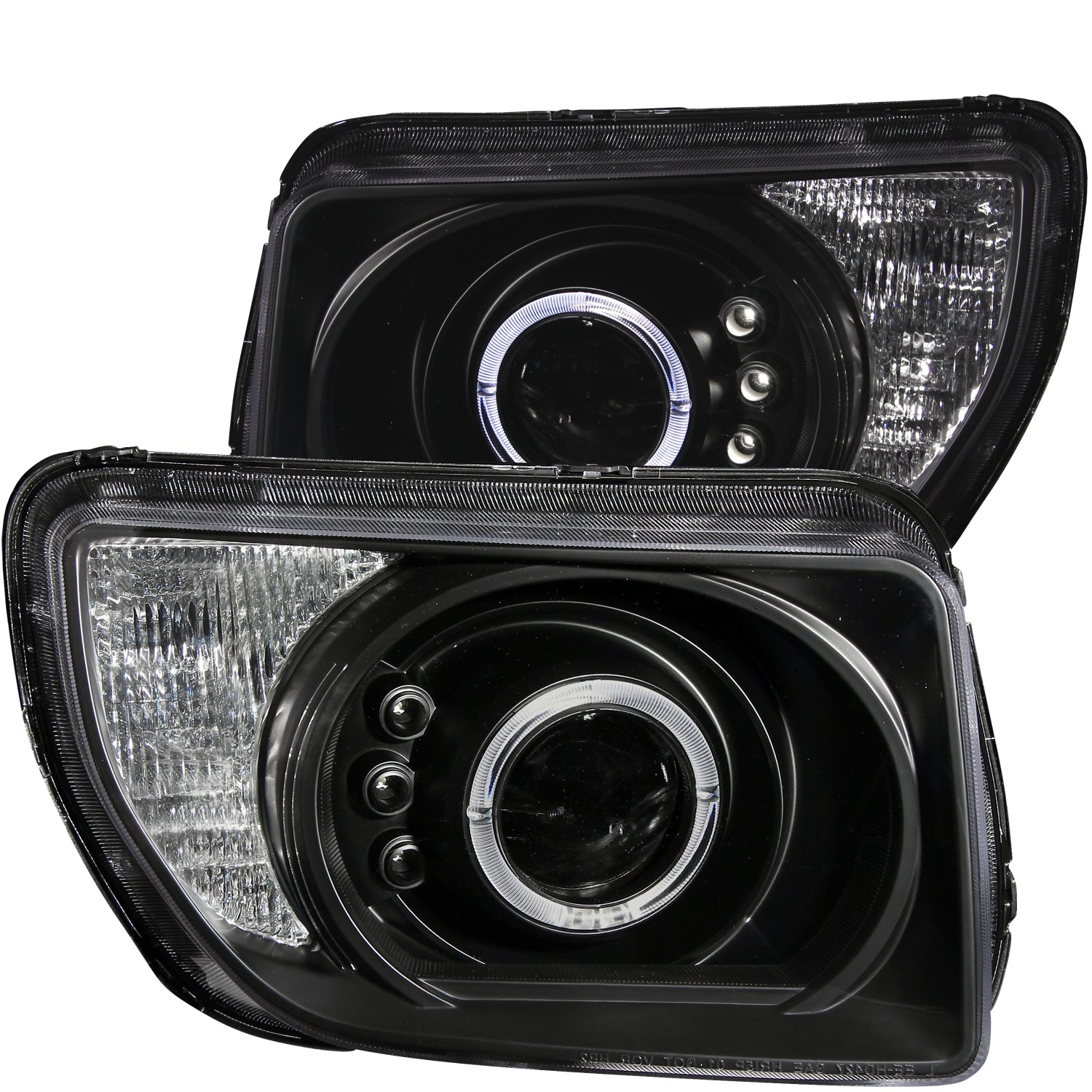 HONDA ELEMENT 03-06 PROJECTOR HEADLIGHTS BLACK W/ HALO & LED
