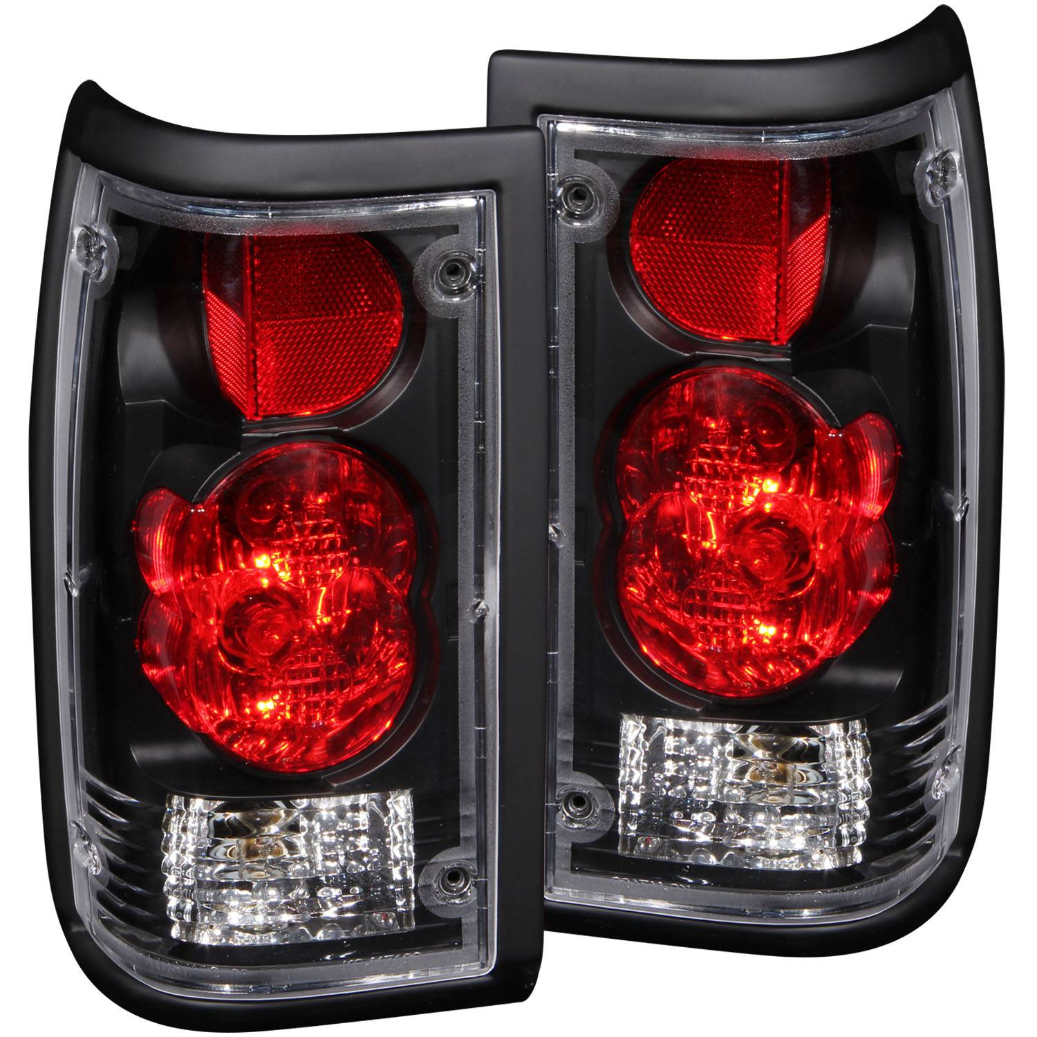 MAZDA B2000/B2200/B2600 PICKUP 86-93 TAIL LIGHTS BLACK