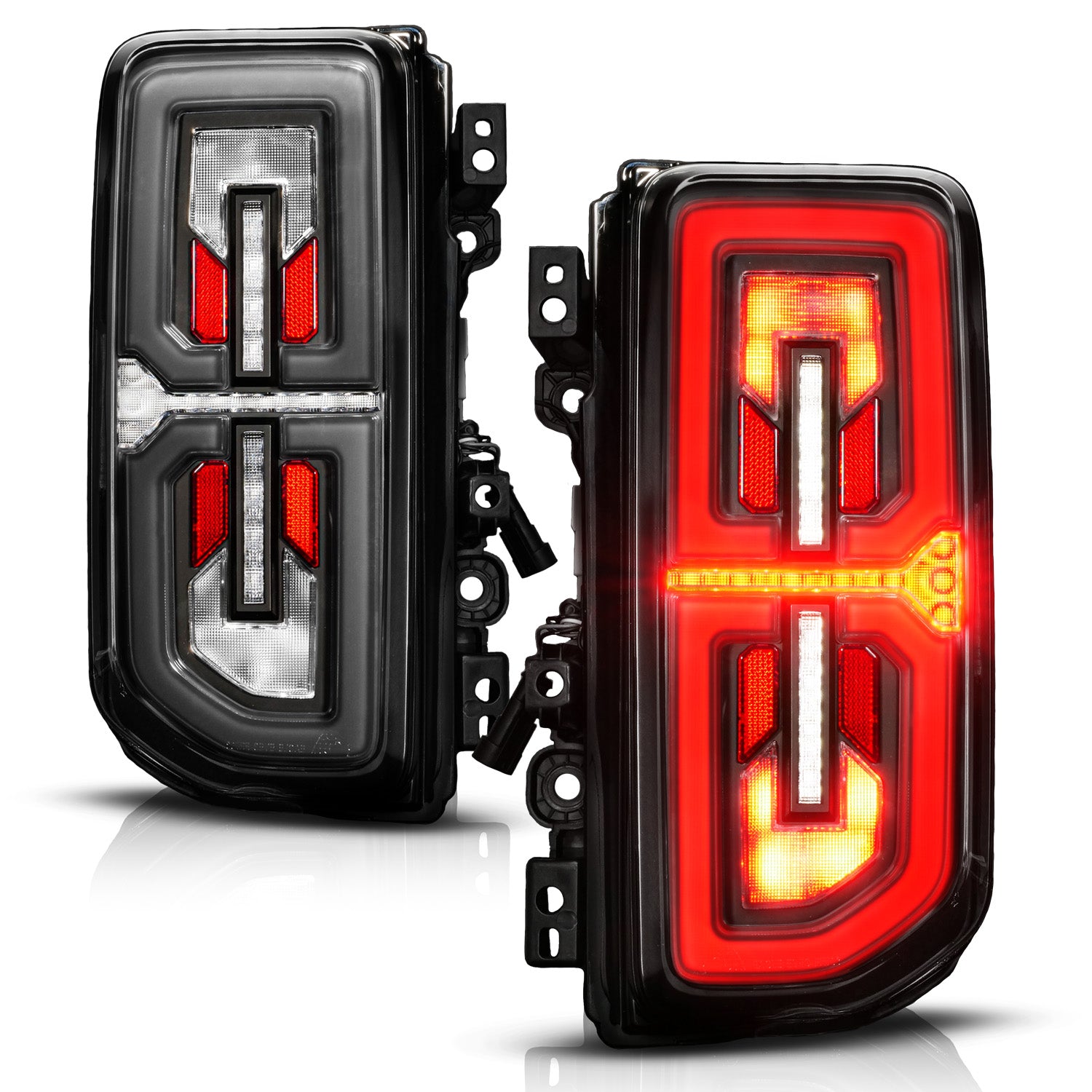 LUZ - taka21 FORD BRONCO 21-25 FULL LED TAIL LIGHTS BLACK HOUSING CLEAR