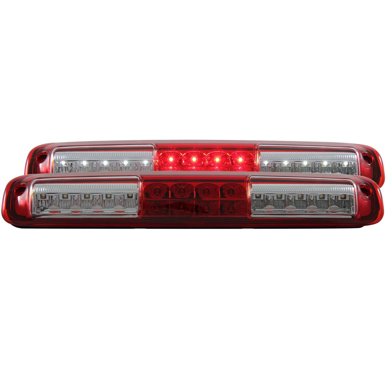 CHEVY SILVERADO / GMC SIERRA 99-07 LED 3RD BRAKE LIGHT CHROME RED/ CLEAR LENS
