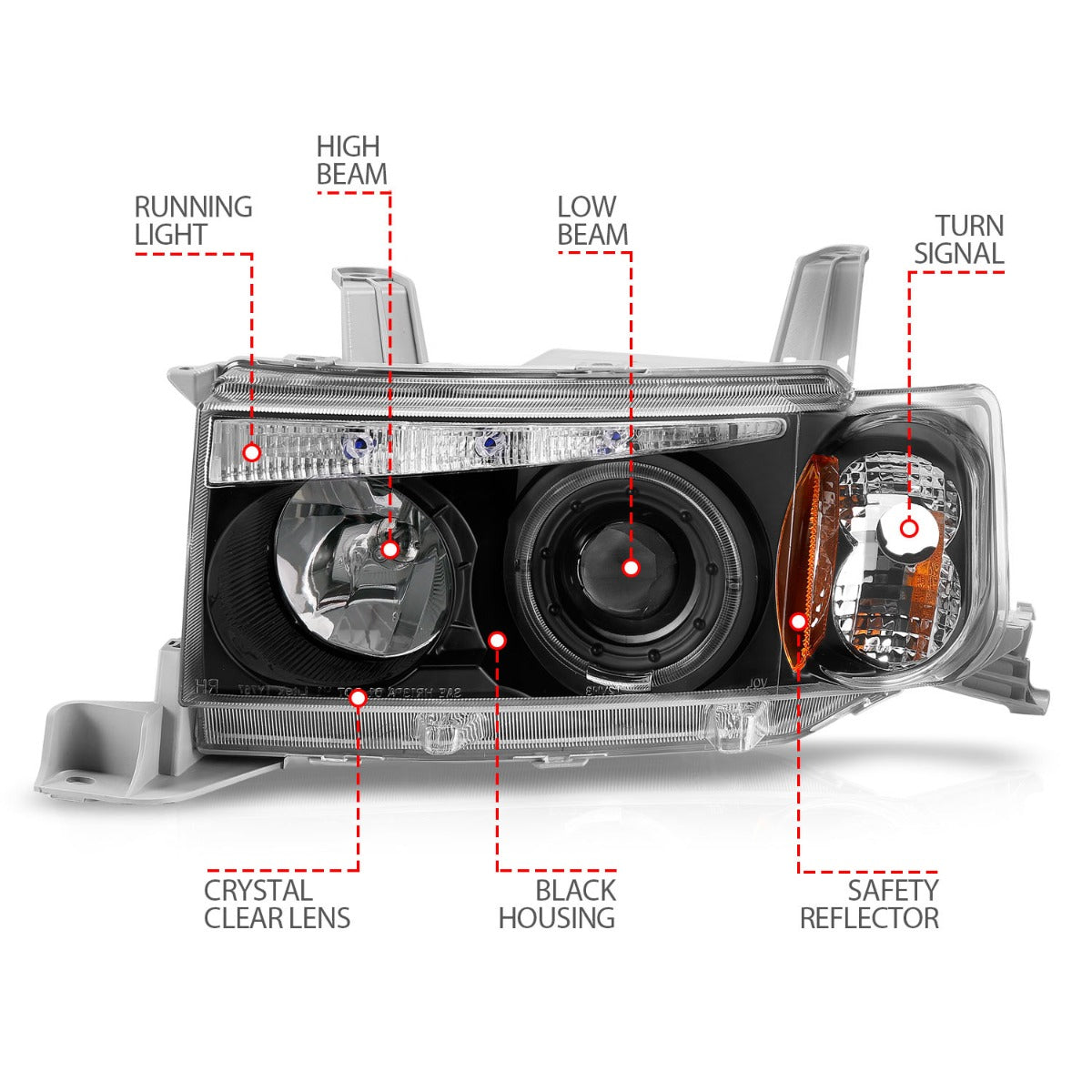 幸せなふたりに贈る結婚祝い SCION XB 04-07 PROJECTOR HALO HEADLIGHTS BLACK ミュージシャン