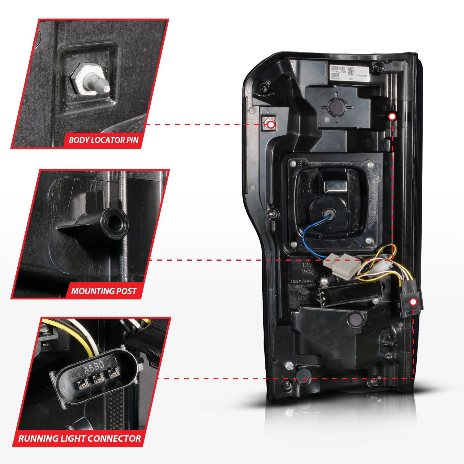 その他 AS-03F5502TV FORD SUPER DUTY 23-26 FULL LED TAIL LIGHTS BLACK HOUSING SMOKE LENS W/