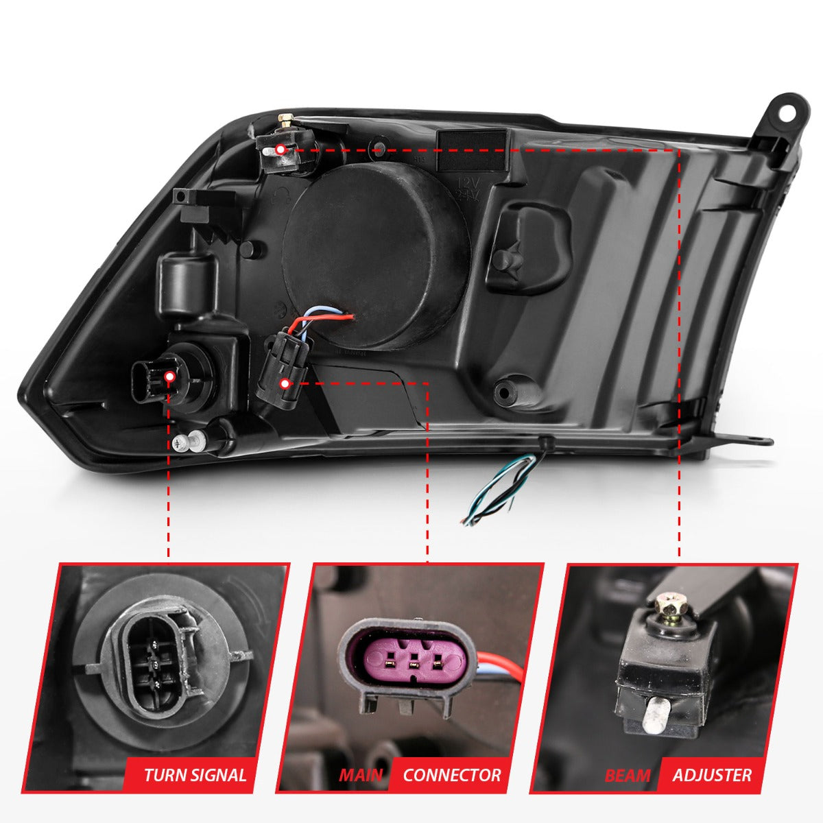 DODGE RAM 1500 09-18 / RAM 2500/3500 10-18 PROJECTOR PLANK STYLE HEADL