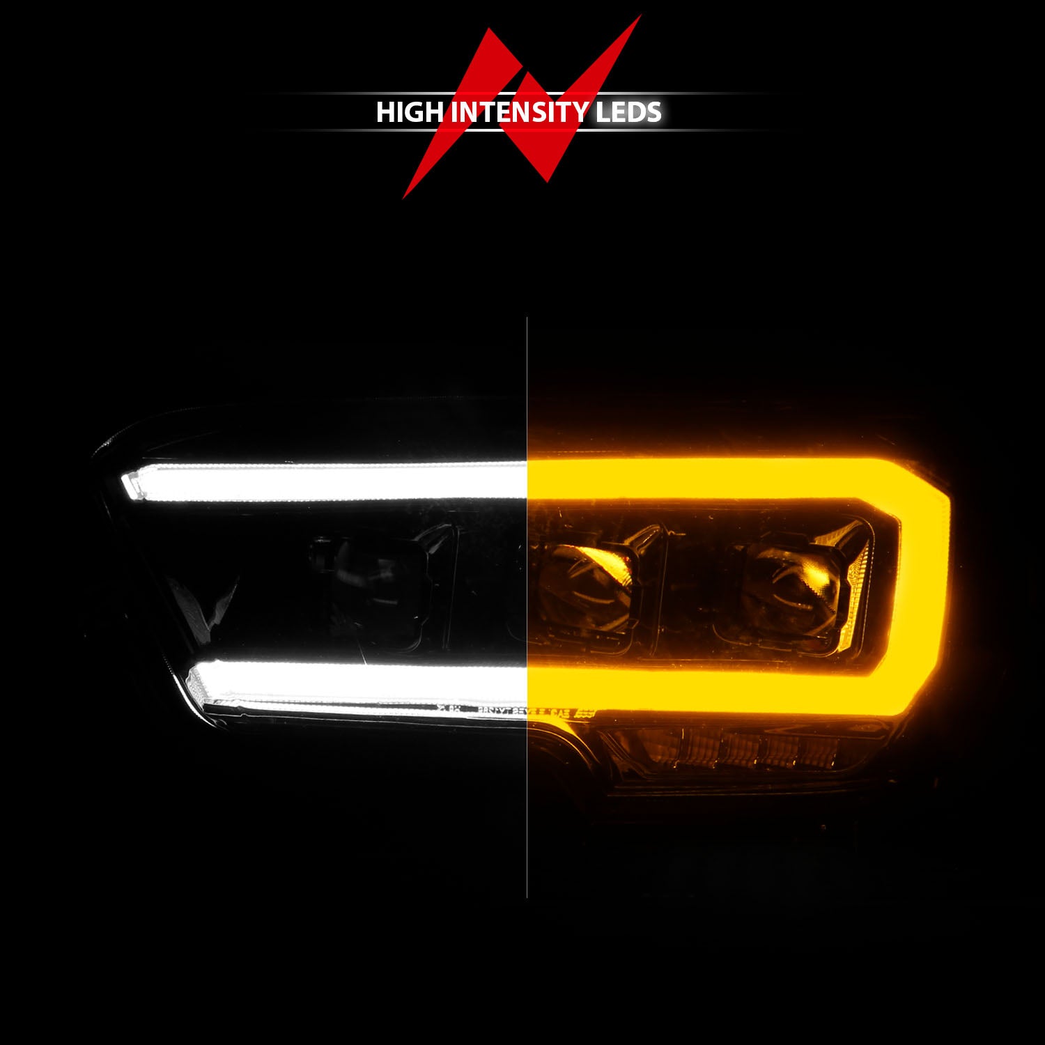 コスモん TOYOTA TACOMA 16-23 FULL LED PROJECTOR HEADLIGHTS BLACK W