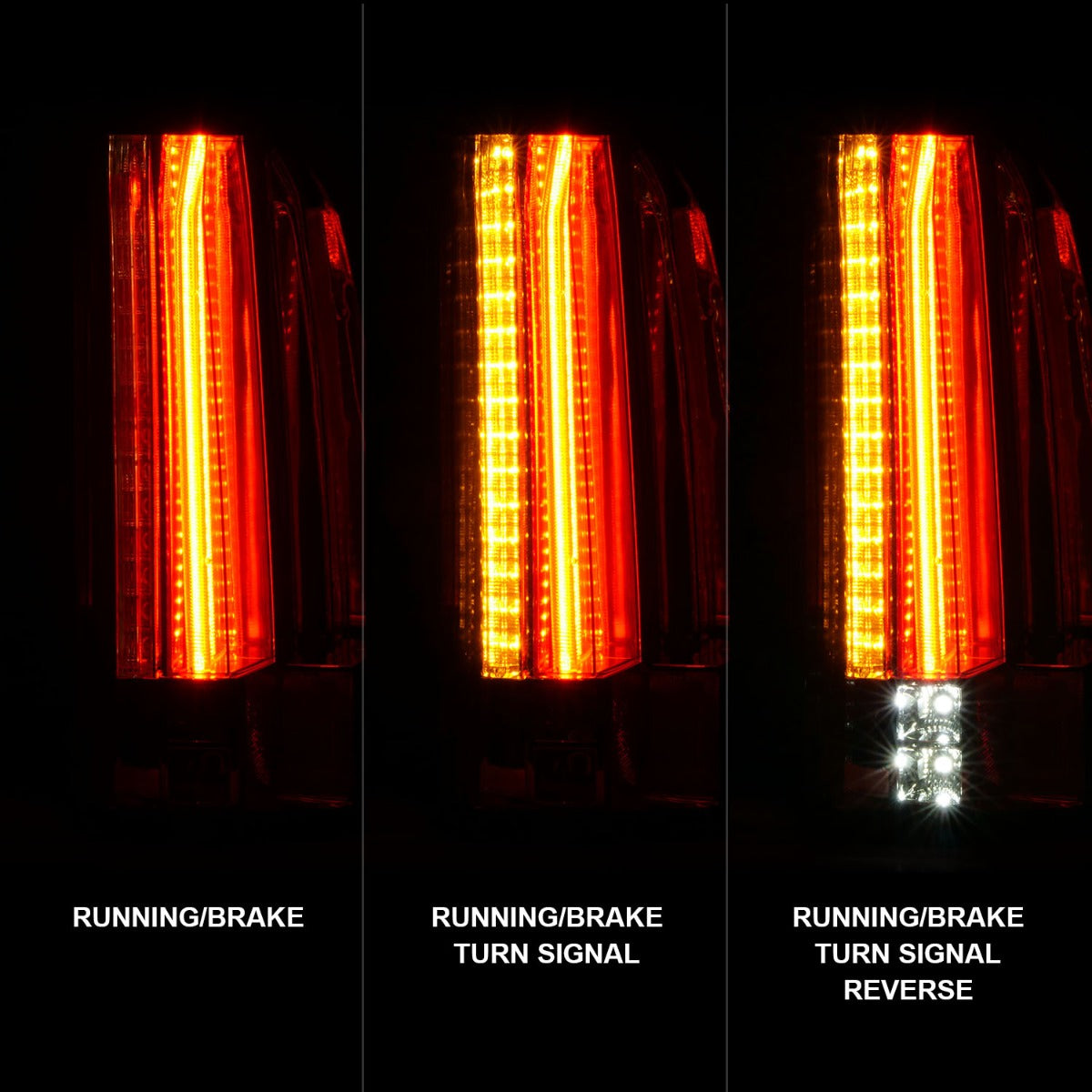 GMC YUKON / YUKON XL / DENALI 15-20 LED TAIL LIGHTS CHROME SMOKE LENS