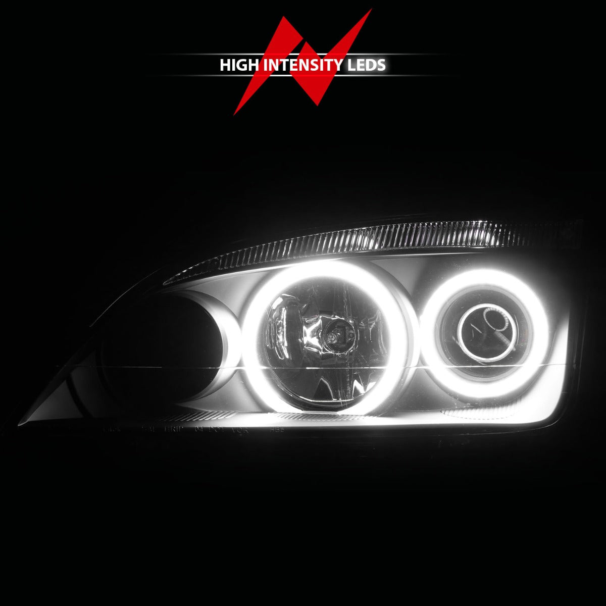 FORD FOCUS ZX4 05-07 4DR PROJECTOR HEADLIGHTS BLACK W/ RX HALO FORD FOCUS ZX4 05-07 4DR PROJECTOR HEADLIGHTS BLACK W/ RX HALO