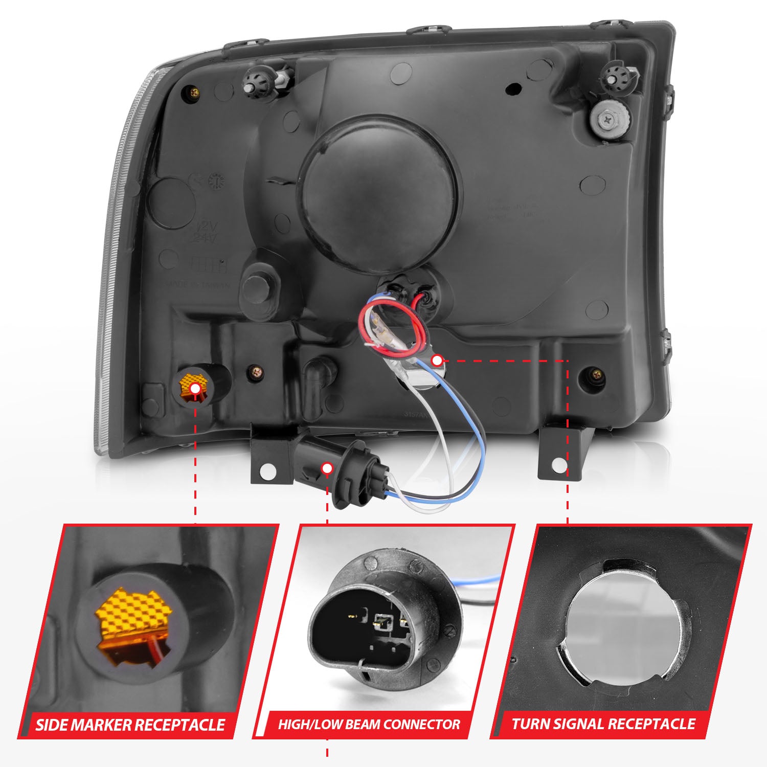 FORD EXCURSION 00-04 / SUPERDUTY 99-04 CRYSTAL HEADLIGHTS