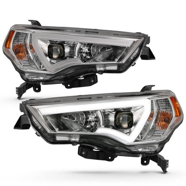 TOYOTA 4RUNNER 14-21 PROJECTOR PLANK STYLE HEADLIGHTS CHROME (HALOGEN