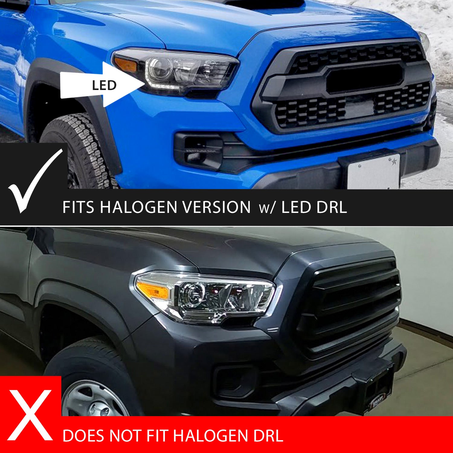 コスモん TOYOTA TACOMA 16-23 FULL LED PROJECTOR HEADLIGHTS BLACK W