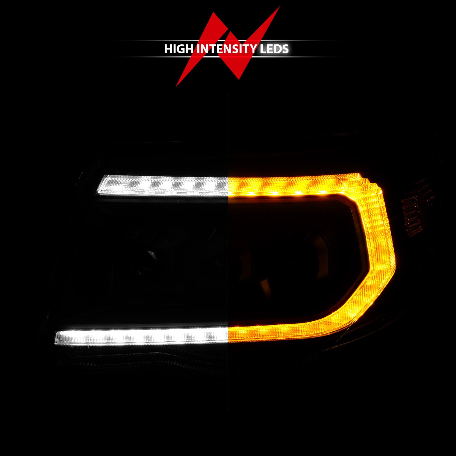 エメラルーダ プロモ TOYOTA TACOMA 05-11 FULL LED PROJECTOR HEADLIGHTS BLACK W