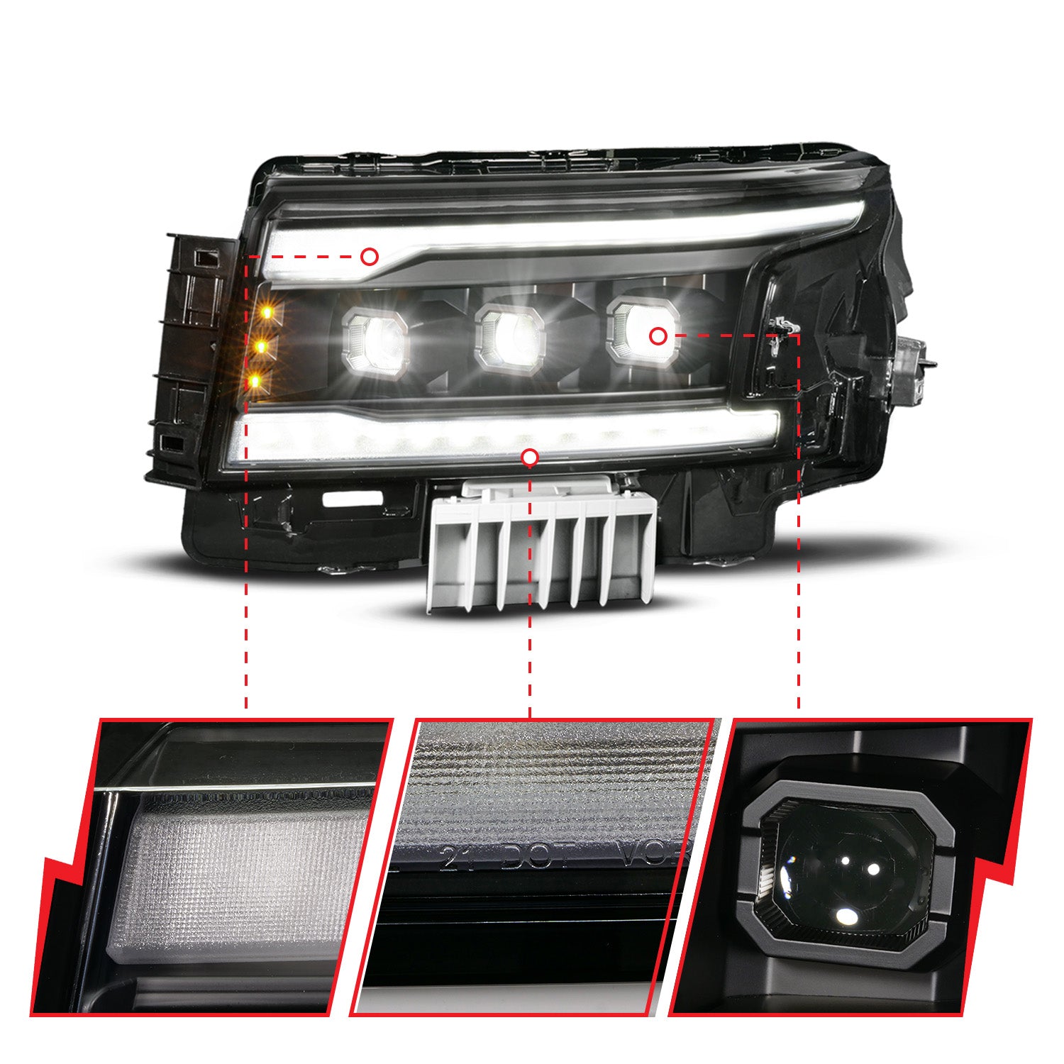 NISSAN FRONTIER 22-26 Z-SERIES FULL LED PROJECTOR HEADLIGHTS BLACK W/