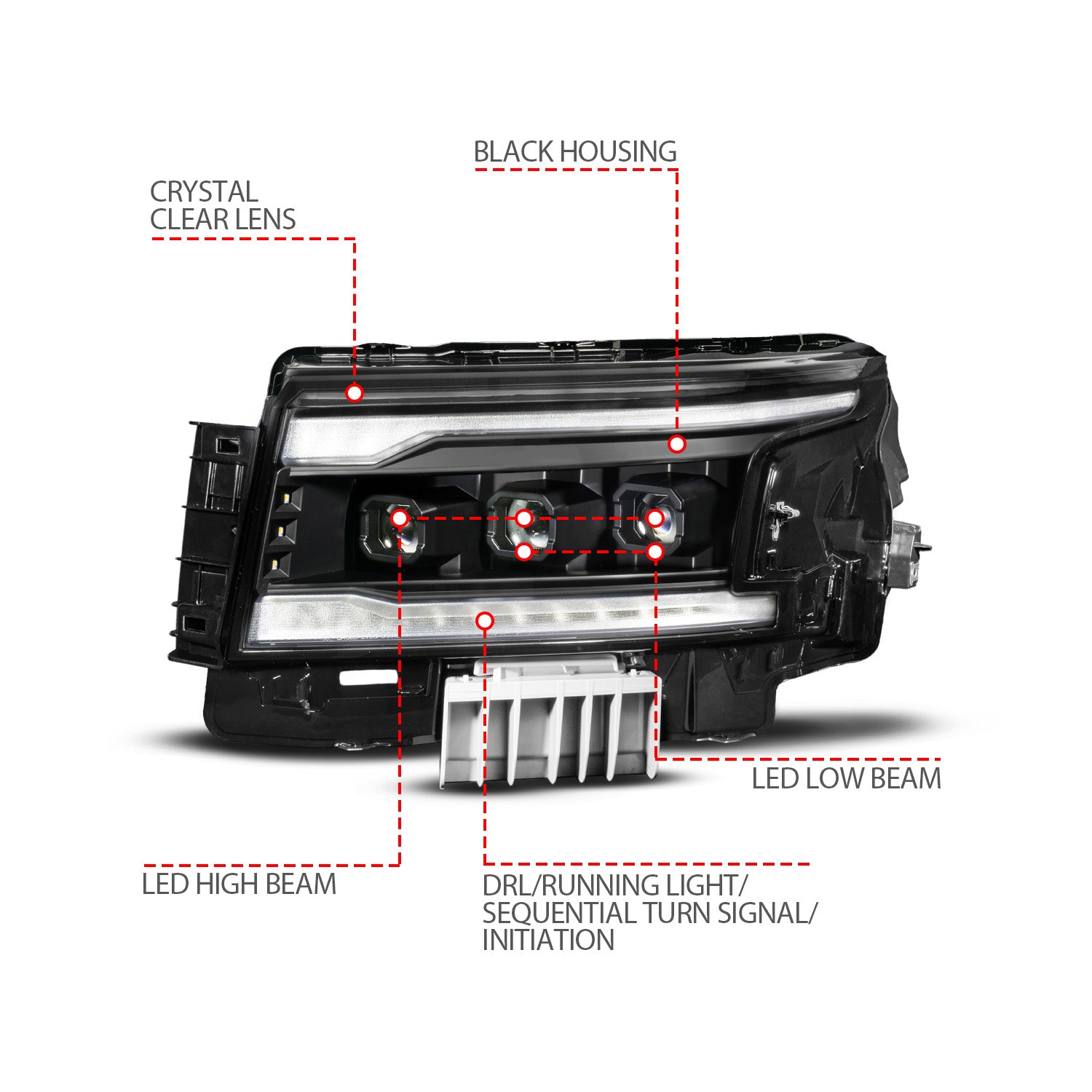 NISSAN FRONTIER 22-26 Z-SERIES FULL LED PROJECTOR HEADLIGHTS BLACK W/