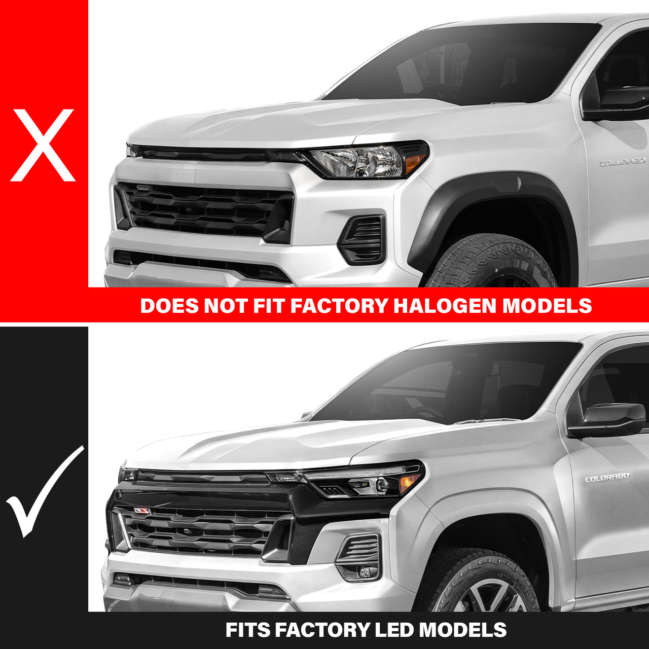 CHEVY COLORADO 23-26 Z-SERIES FULL LED PROJECTOR HEADLIGHTS BLACK W/ DRL SWITCH & INITIATION (OEM LED MODELS ONLY)