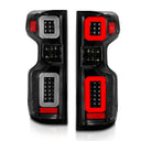ANZO USA Full LED Tail Lights - Black Housing, Clear Lens, Sequential Signal (Factory LED Models) for 2019-2023 Chevrolet Silverado 1500 (5.3L V8, 6.2L V8, 2.7L Turbo I4)