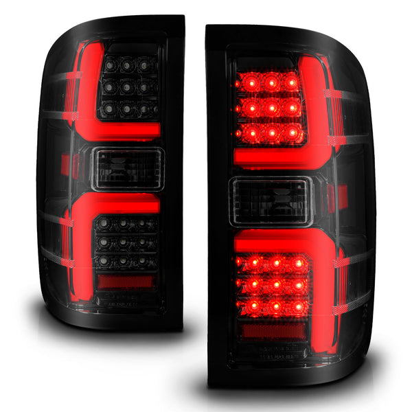 RECON 264238BK TAIL LIGHTS OLED IN SMOKED CHEVY SILVERADO 1500 14-18 &amp; 2500/ 3500 14-19