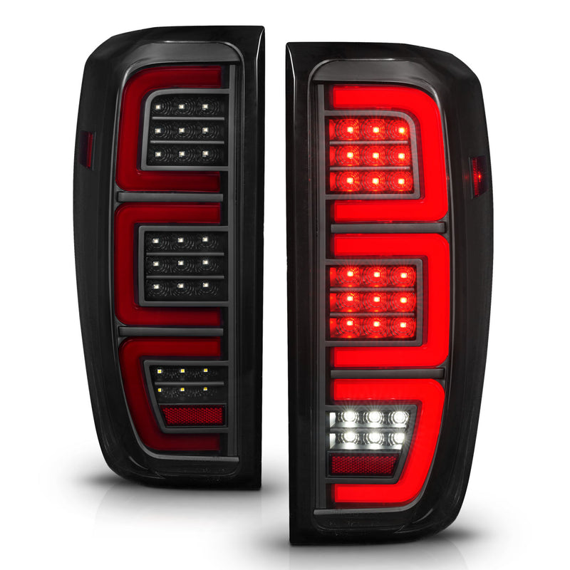ANZO USA Full LED Tail Lights, Black Housing/Smoke Lens, Initiation & Sequential Signal (Factory Halogen Models) for 2020-2025 GMC Sierra 2500HD/3500HD (6.6L Duramax V8 (L5P), 6.6L Duramax V8 (L5P, updated))
