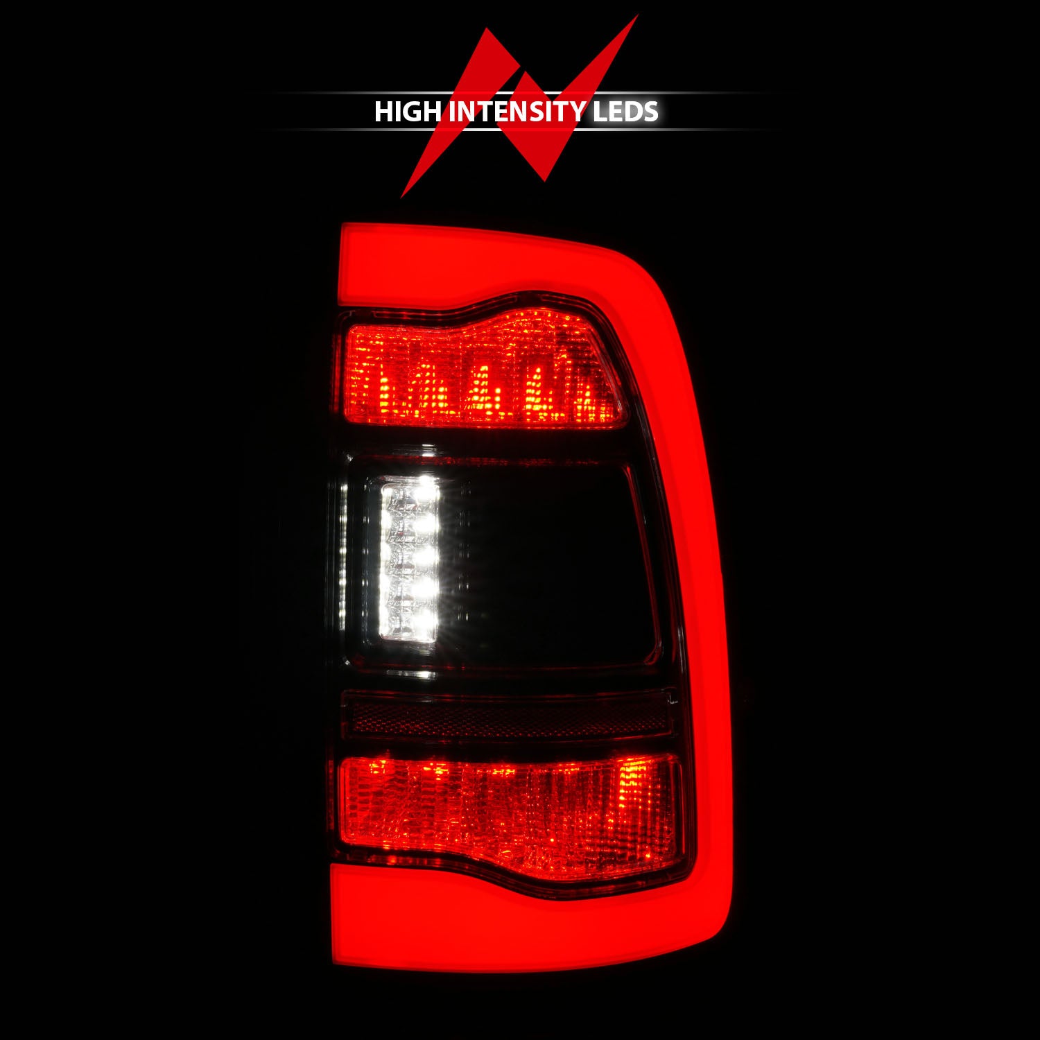 DODGE RAM 1500 09-18 / 2500/3500 10-18 LED TAIL LIGHTS BLACK SMOKE LEN