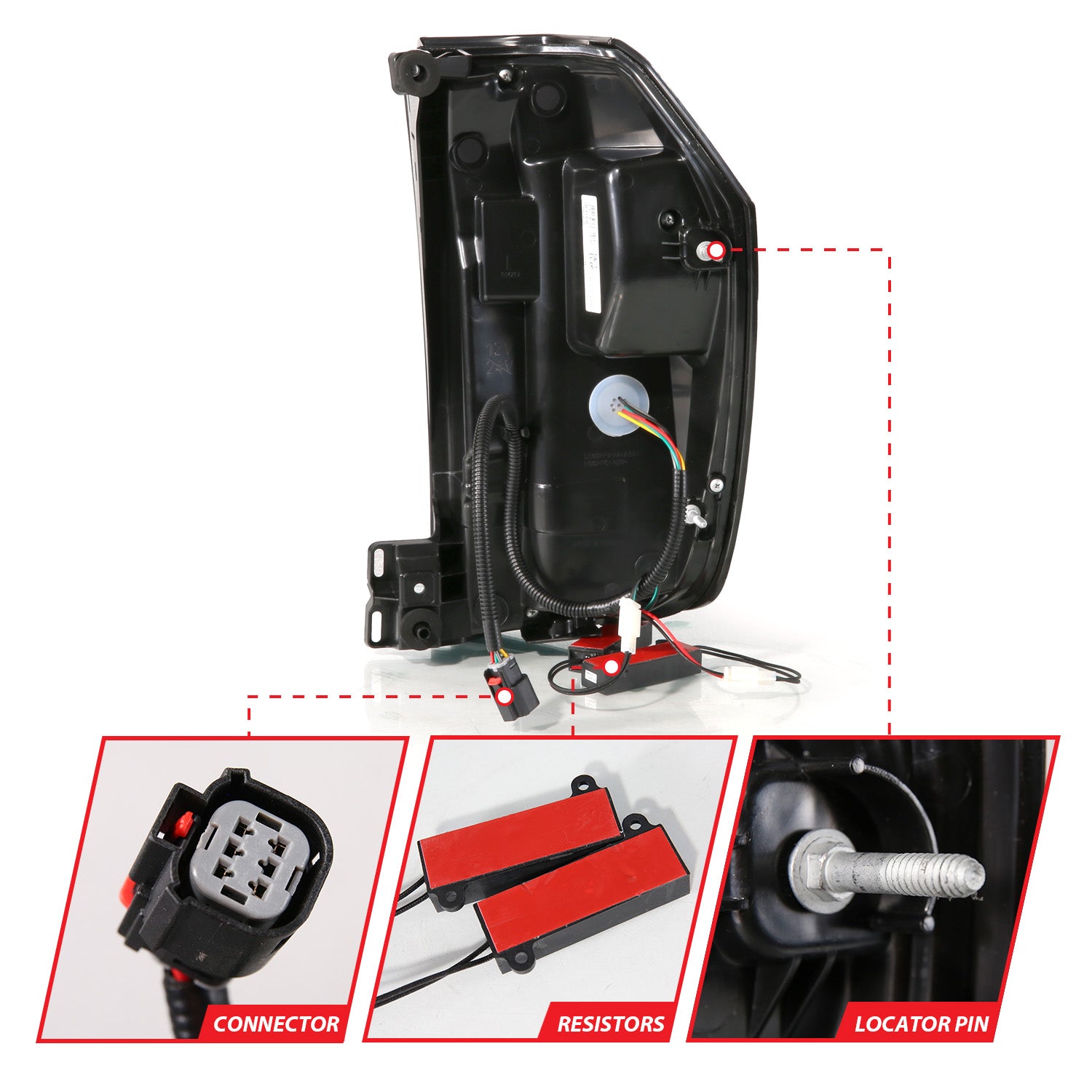 AnzoUSA 321262 Smoke LED Taillight for Porsche Cayenne (Sold i 並行輸入品 Anzo Black LED Tail Lights