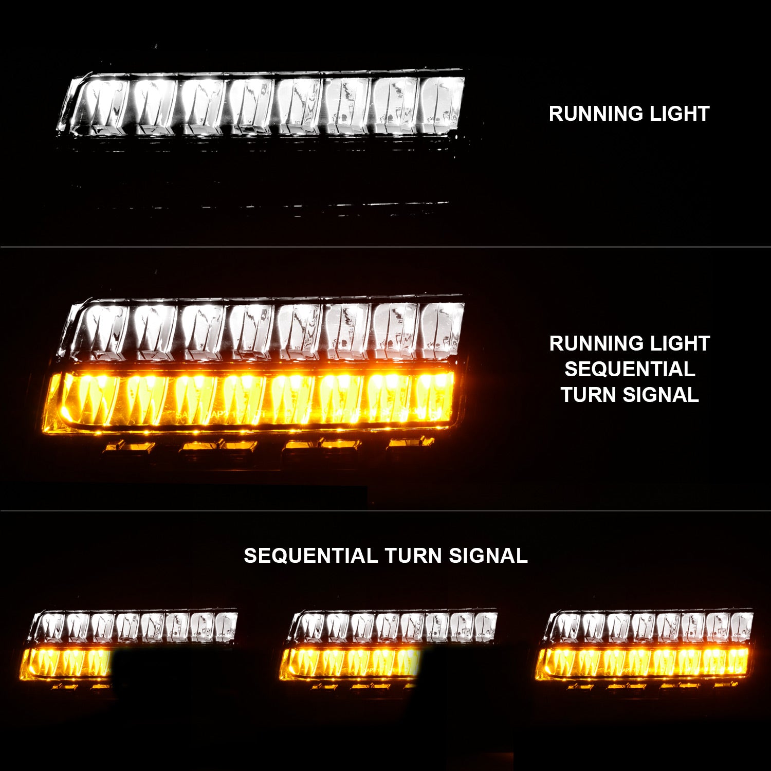 JEEP WRANGLER 18-25 FULL LED FENDER LIGHTS SMOKE W